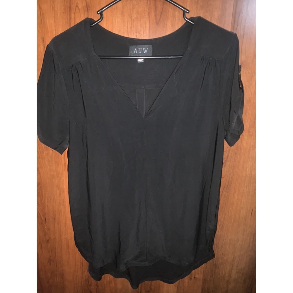 Black V-Neck Blouse